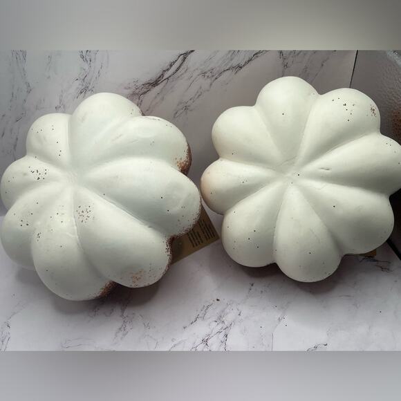 NWT set of glitter orange and white pumpkins - Picture 6 of 9